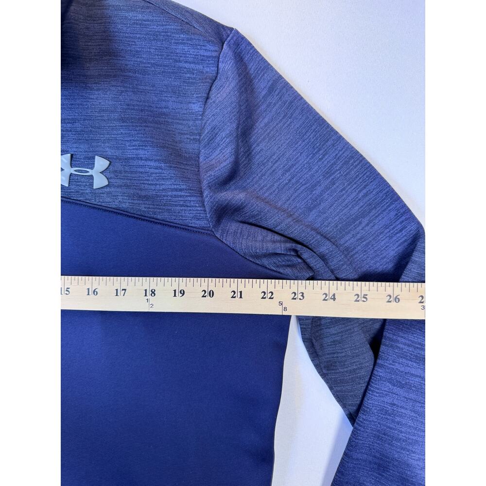 Under Armour ColdGear Pullover Mens Large Navy 1/4 Zip Thermal Long Sleeve - Picture 9 of 10